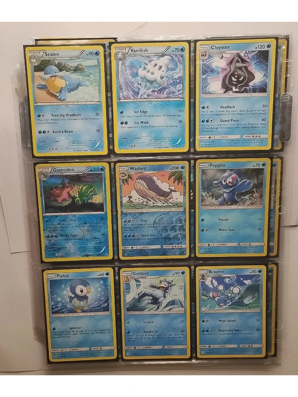 Pokemon TCG Water type bundle! Holo and non holos! 60 cards total!